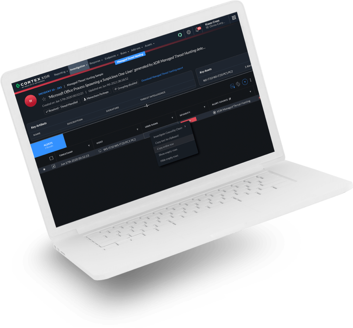 Cortex XDR 受管理威脅捕捉