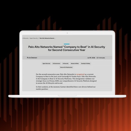 Palo Alto Networks 連續第二年獲評為 AI 安全領域「最具競爭力的公司」